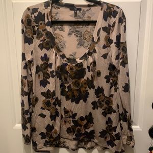 Gap high low floral long sleeve